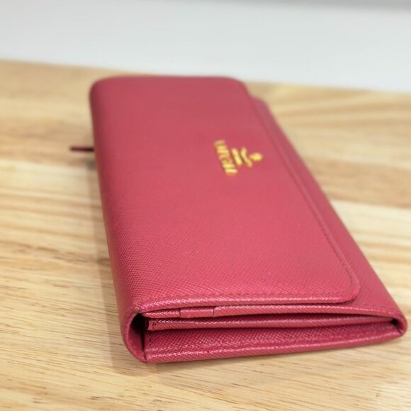 Prada Pink Saffiano Leather Wallet - Picture 4 of 6